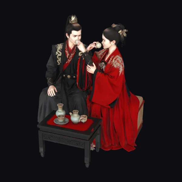 Asian Tea Ceremony Pair