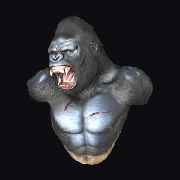 Furious Gorilla Bust