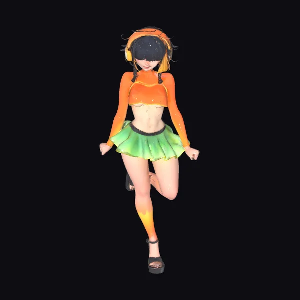 Anime Girl in Orange