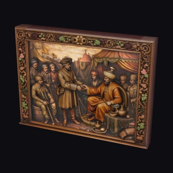 Medieval Alliance Ceremony Scene