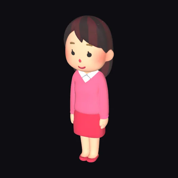 Smiling Woman in Pink