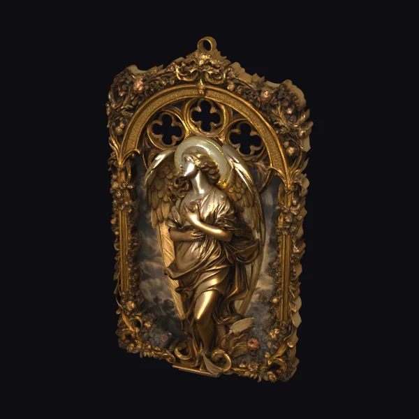 Golden Angel Ornate Frame