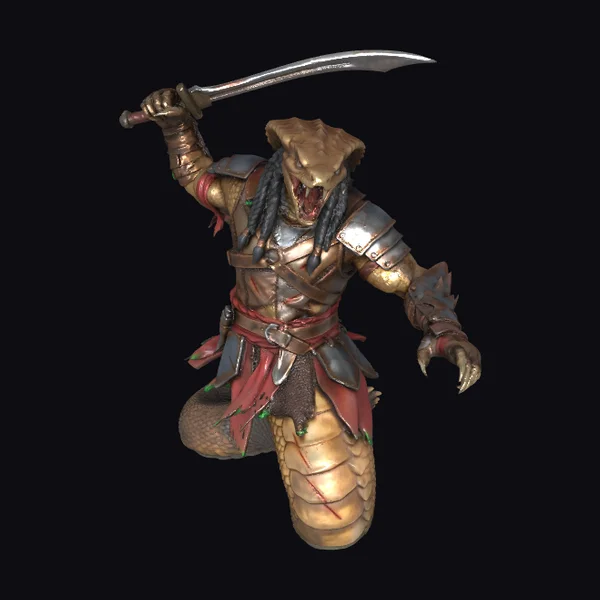 Scaled Warrior with Sword