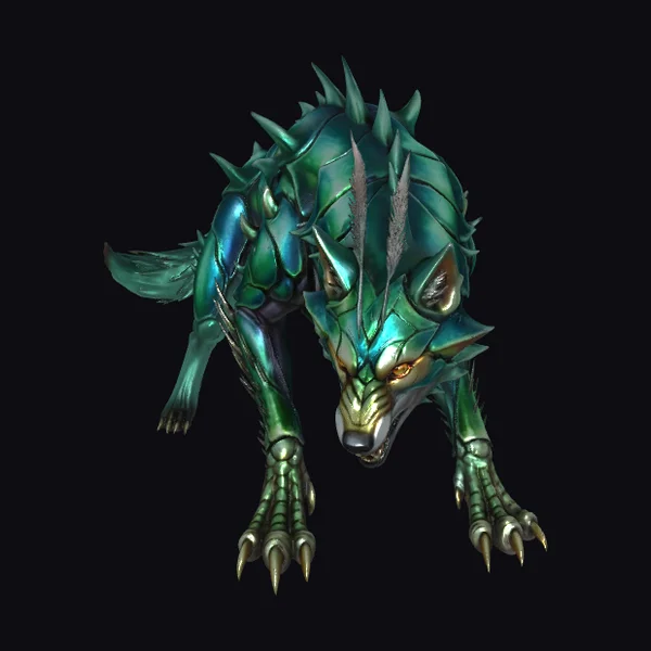 Green Metallic Beast Creature