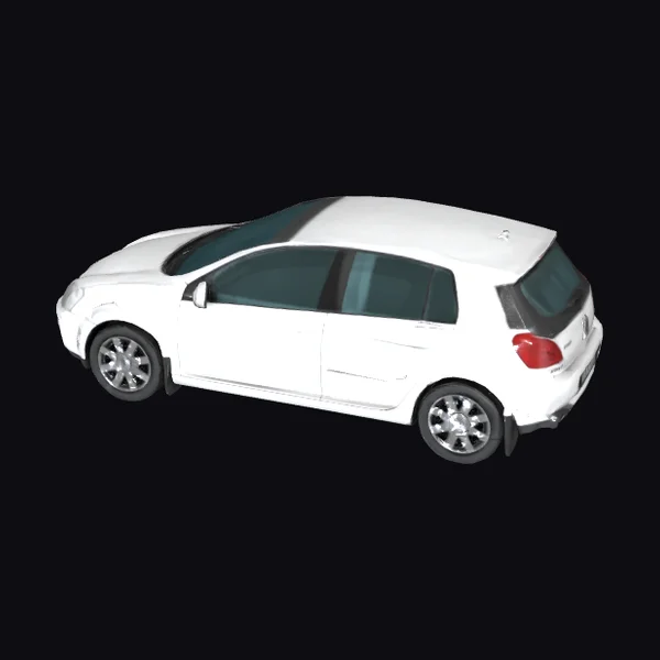 White Hatchback Car