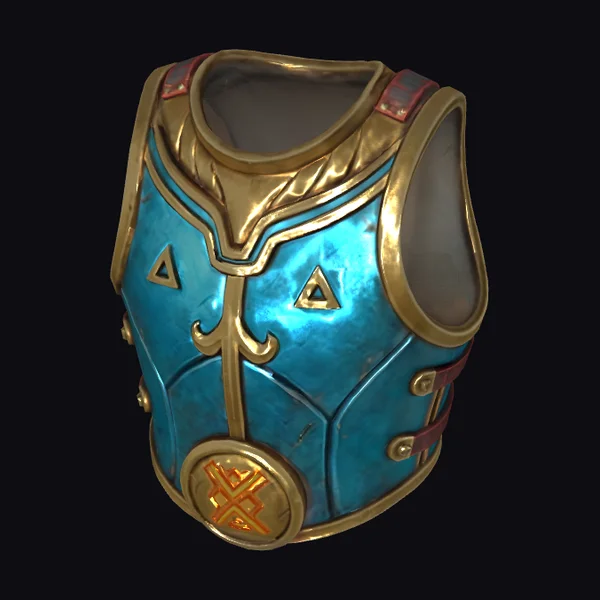 Blue and Gold Breastplate