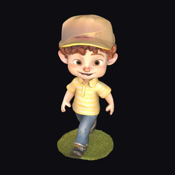 Cute Boy Walking Forward