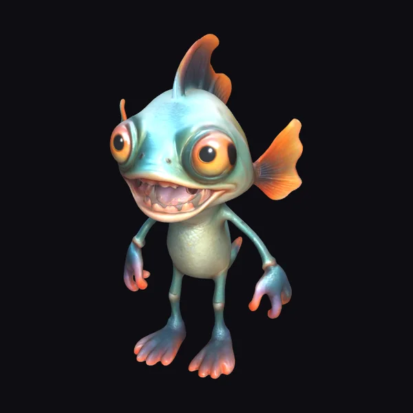 Cartoon Fish Humanoid