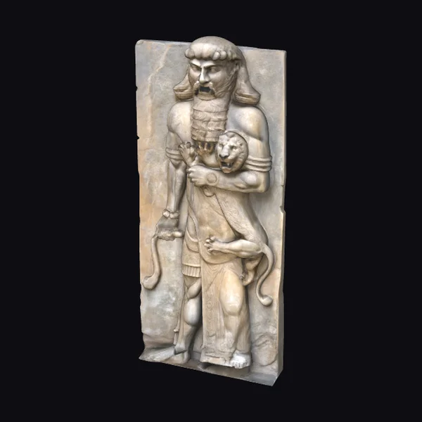 Ancient Bearded King Relief