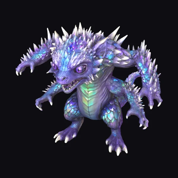 Purple Spiky Creature