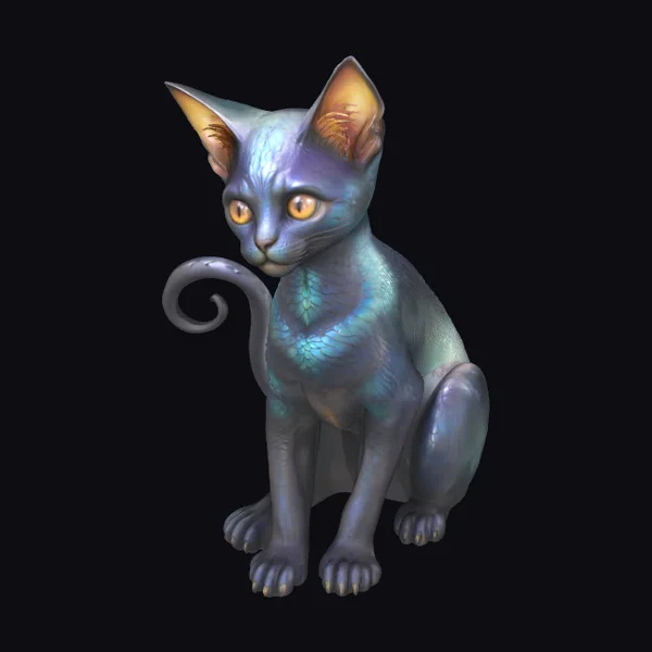 Iridescent Winged Feline