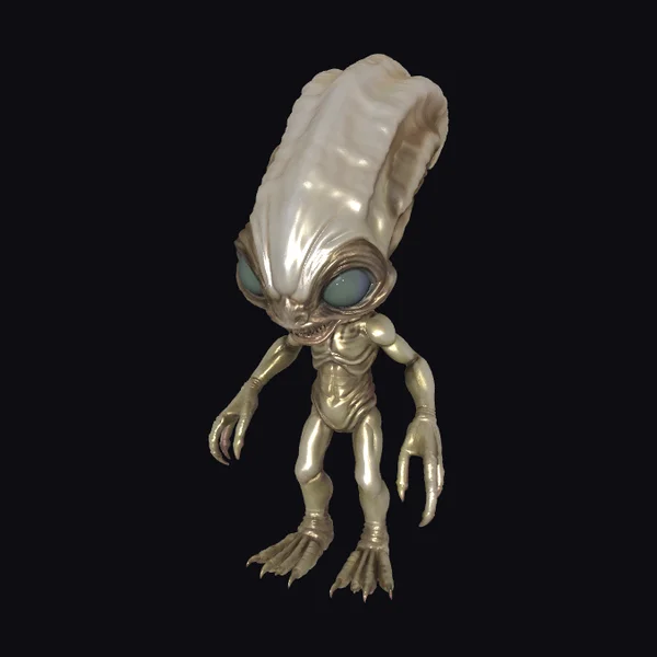 Alien Creature with Large Head