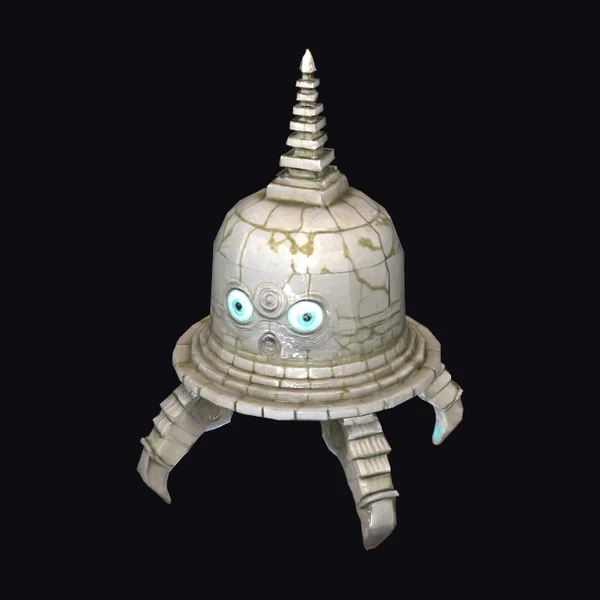 Ancient Stone Robot Guardian