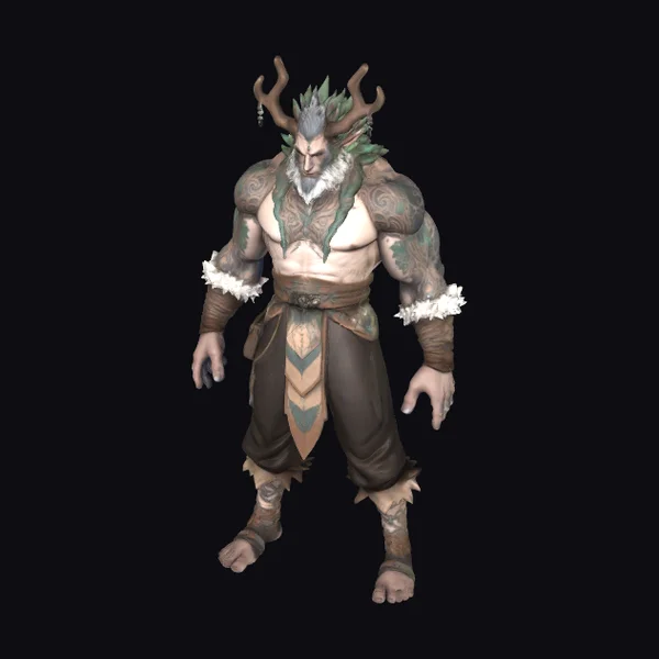 Tattooed Forest Warrior