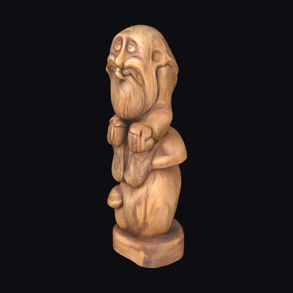 Wooden Gnome Figurine