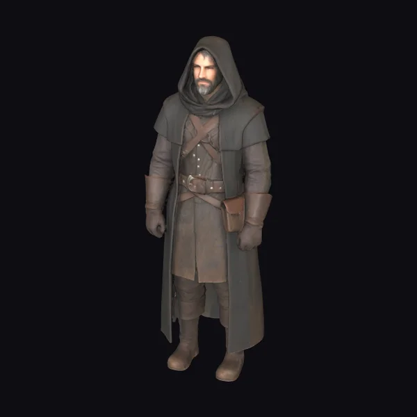 Medieval Hooded Traveler