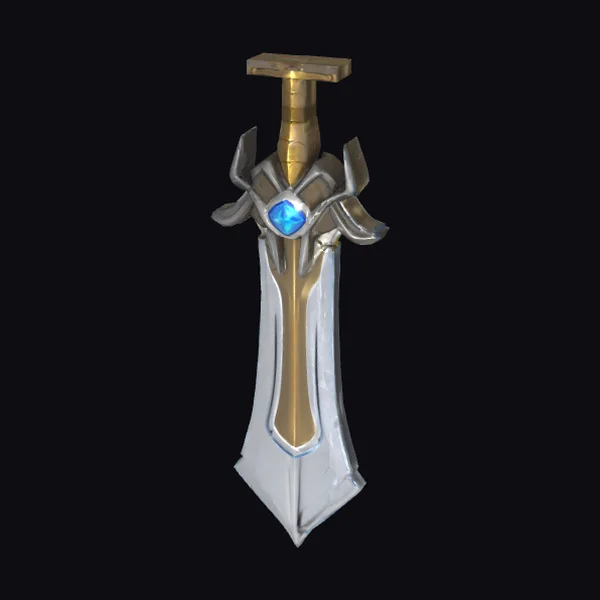 Ornate Sword with Blue Gem