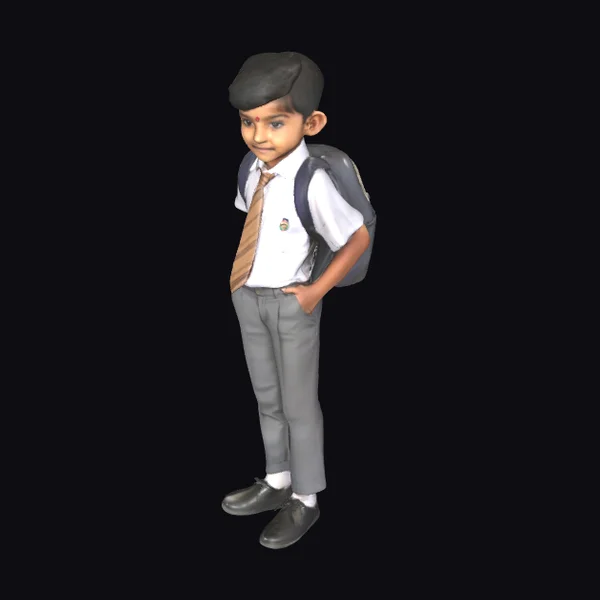 Boy in School Uniform