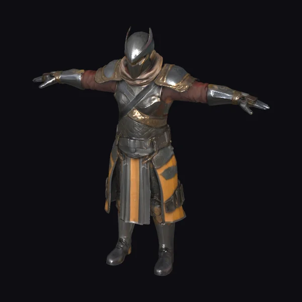 Armored Warrior with Helmet