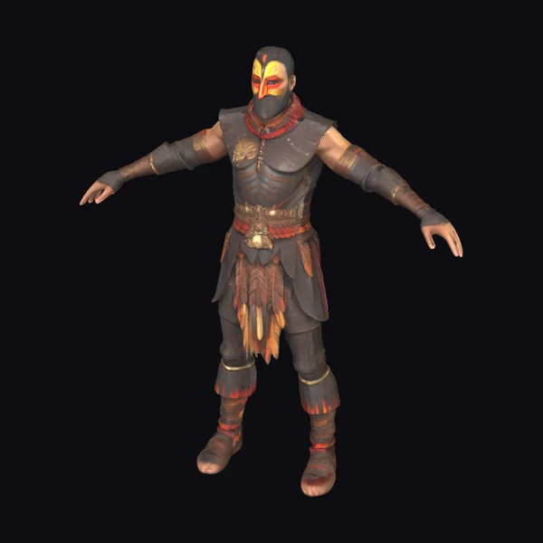 Stylized Tribal Warrior Character