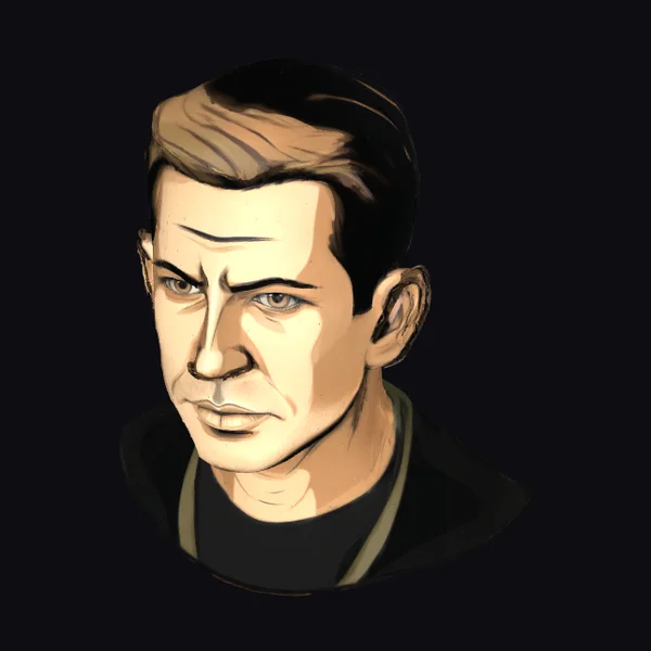 Man with Determined Look