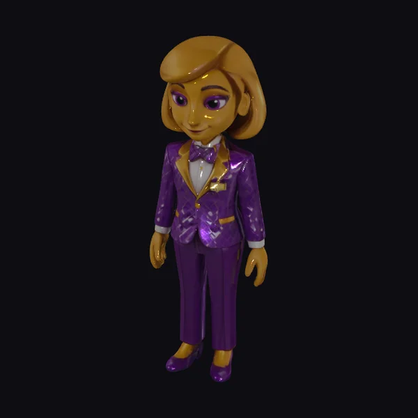 Purple Tuxedo Character