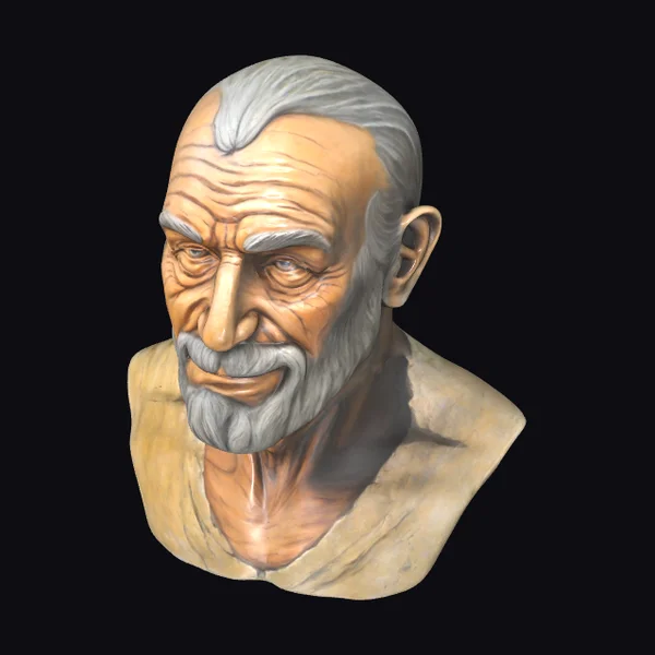 Elderly Man Bust