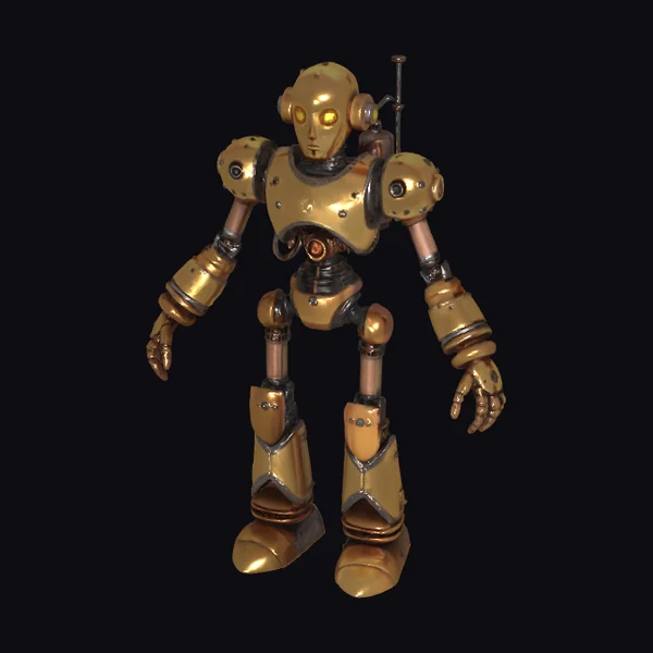 Steampunk Robot Character