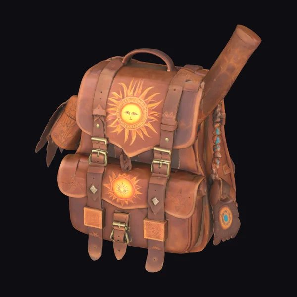 Ornate Leather Backpack