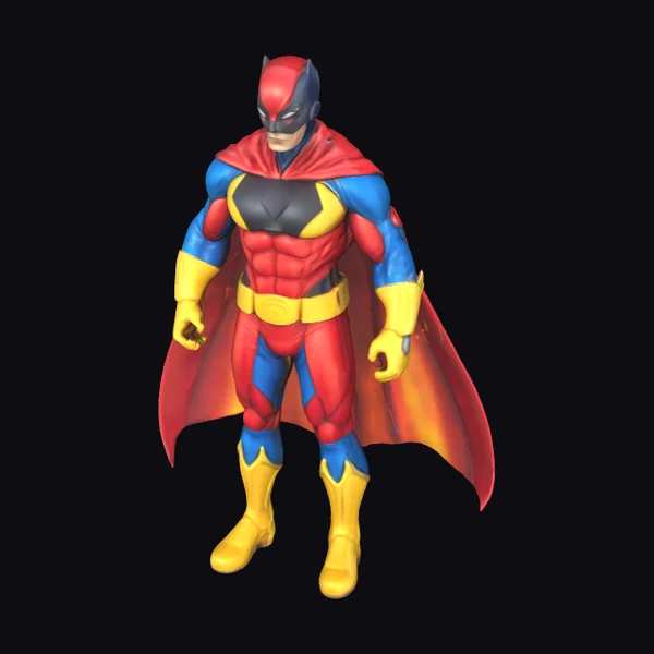 Superhero in Red Cape