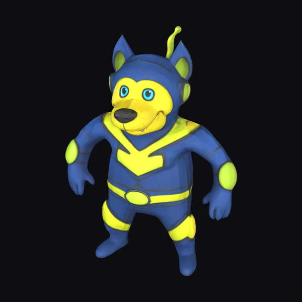 Cartoon Dog Superhero