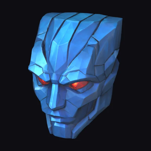 Blue Crystal Robot Head