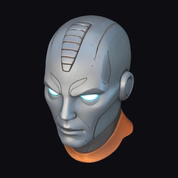 Futuristic Robot Head