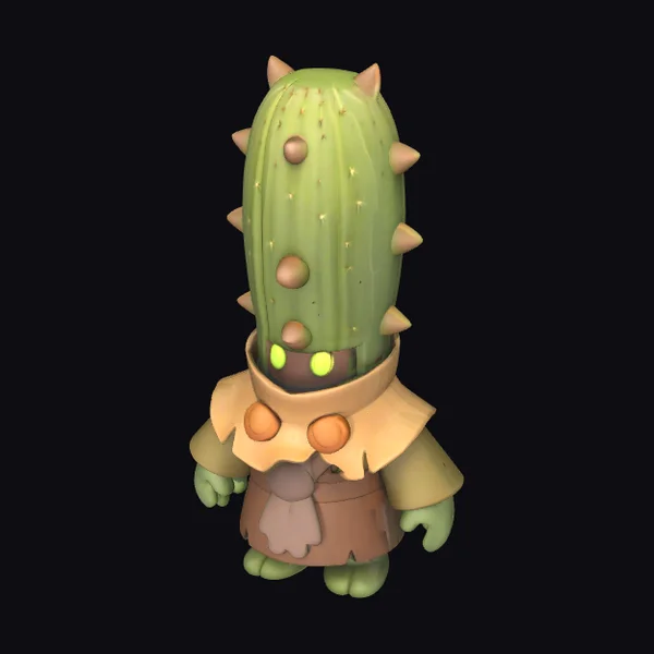 Cactus Adventurer Figurine