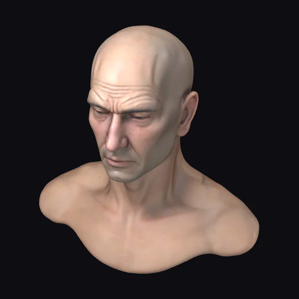 Bald Man Bust