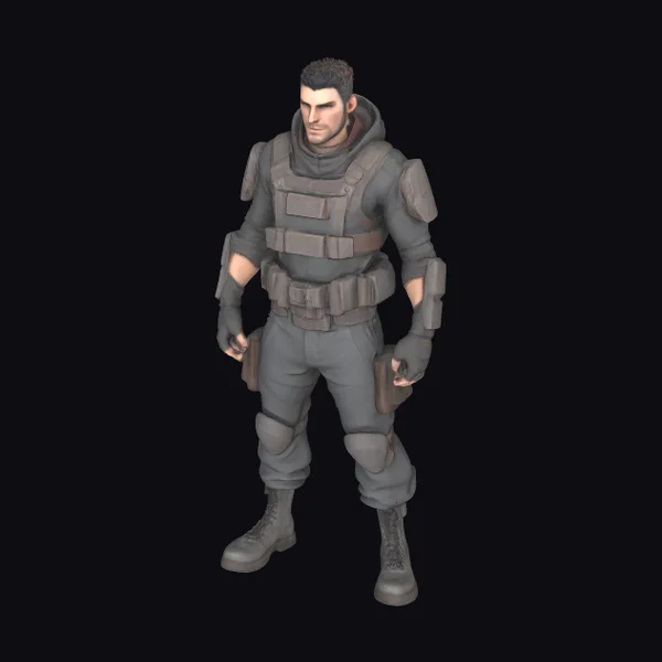 Tactical Male Game Character
