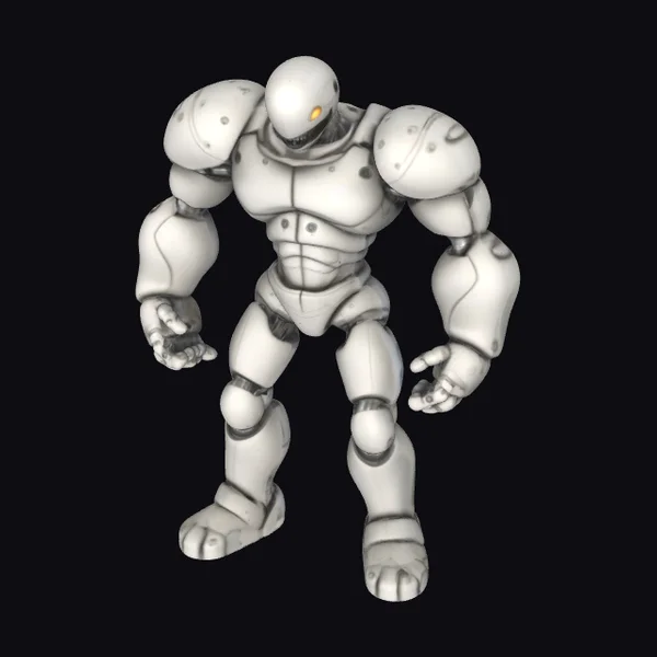 Giant Grey Robot Figure