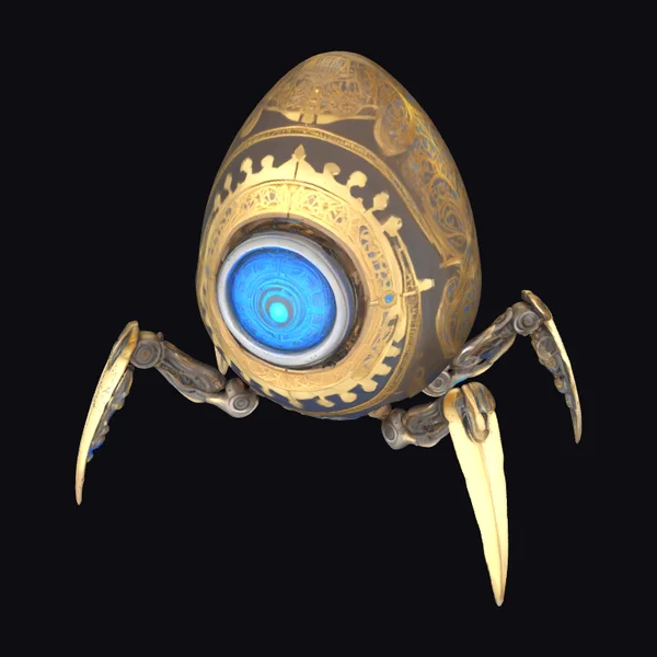 Golden Mechanical Spider