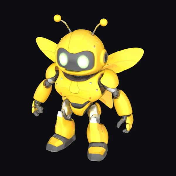 Yellow Bumblebee Robot