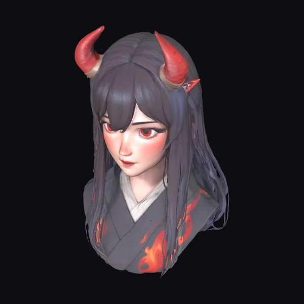 Anime Demon Girl Bust