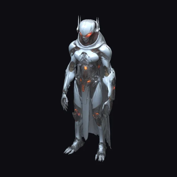 Cyborg Ghost Figure
