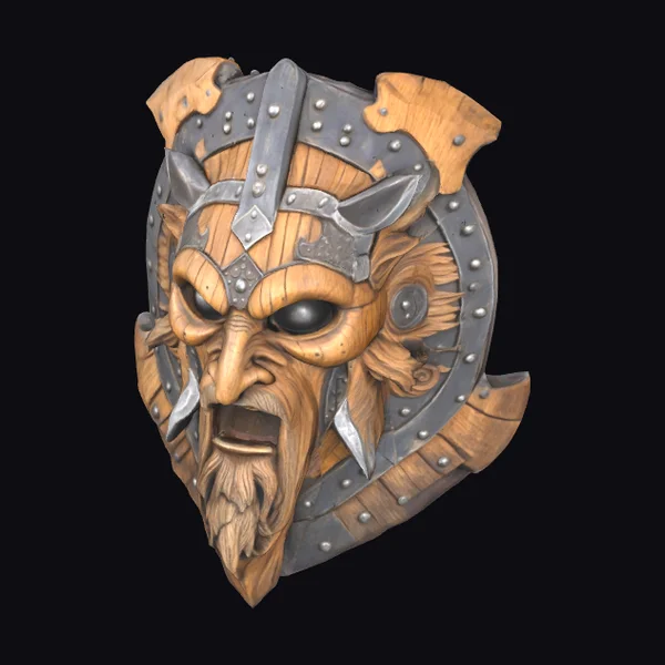 Warrior's Wooden Shield Mask