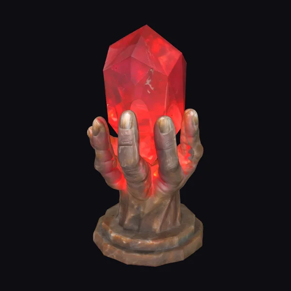 Glowing Red Crystal Hand