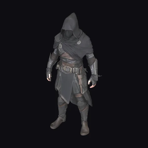 Dark Hooded Assassin Figure