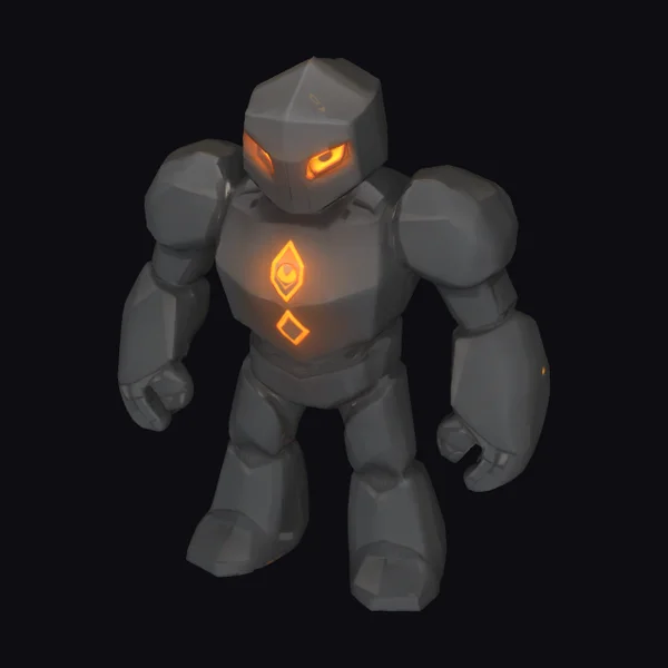 Glowing Robot Guardian