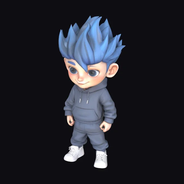 Stylized Chibi Boy Character