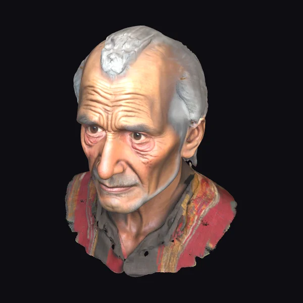 Elderly Peruvian Man Bust