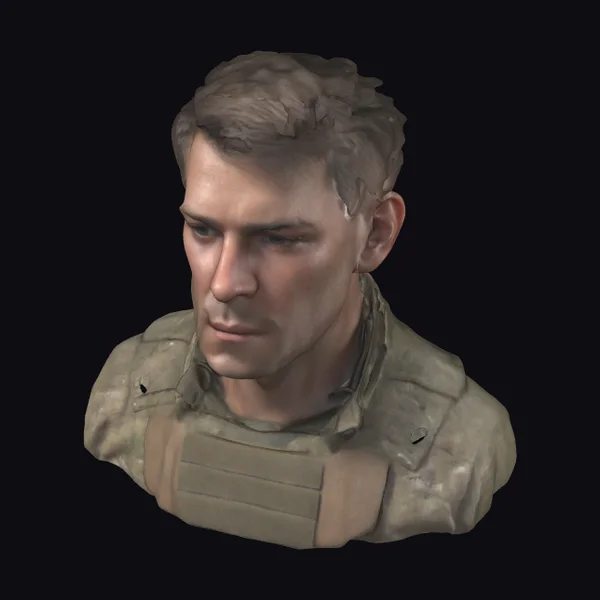 American Male Soldier Bust