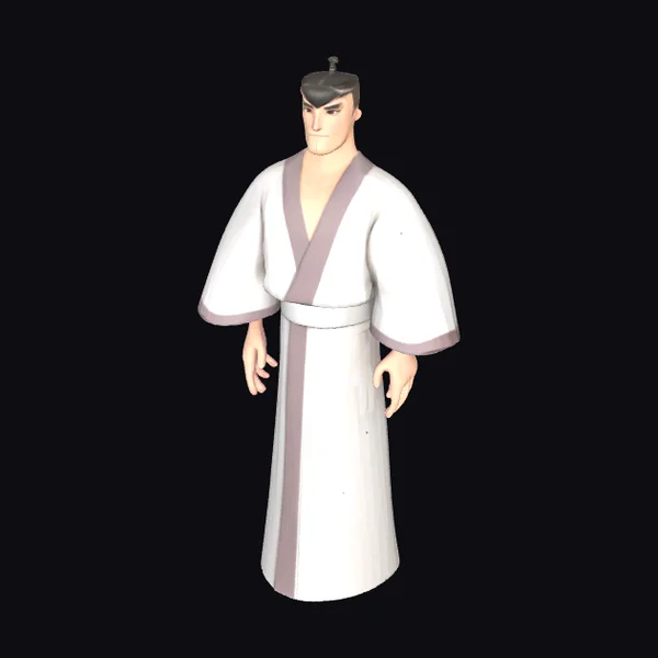 Cartoon Samurai Warrior