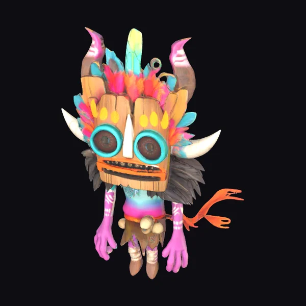 Vibrant Two-Headed Ogre